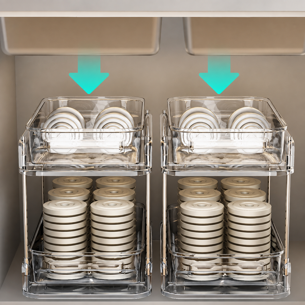 Clear Pull-Out Under Sink Organizer