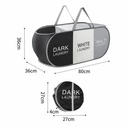 Foldable Divided Laundry Hamper