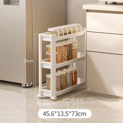 Slim Rolling Multi-Tier Storage Cart