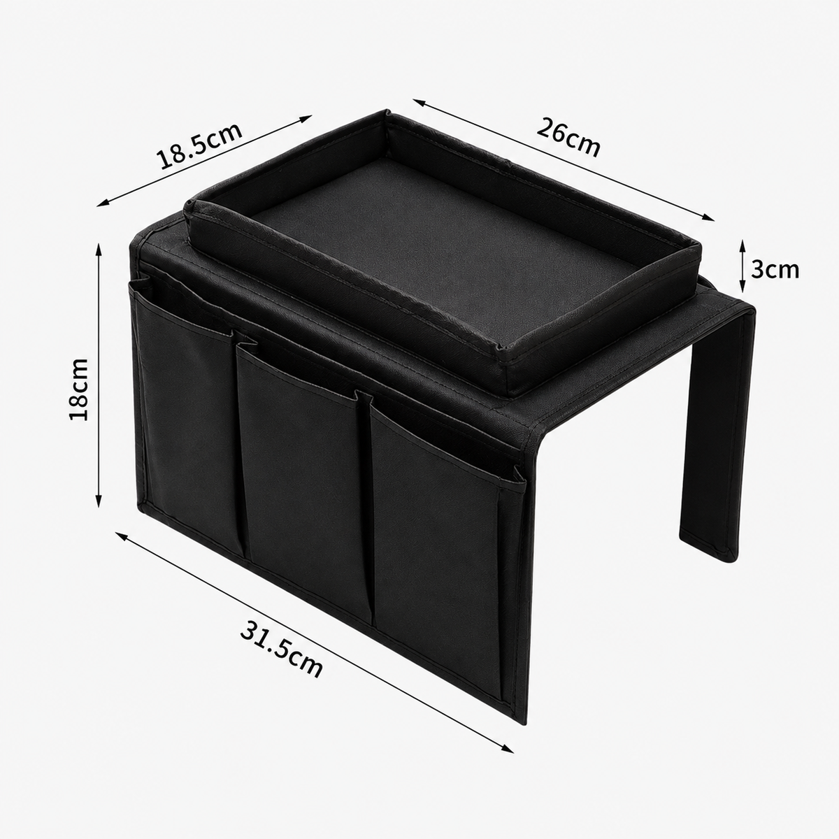 Sofa Armrest Organizer with Tray
