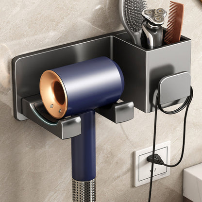 No-Drill Hair Dryer Holder with Cord Organizer