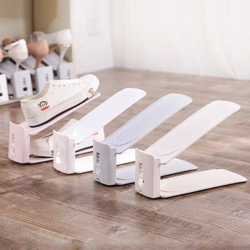 Adjustable Double-Layer Shoe Organizer