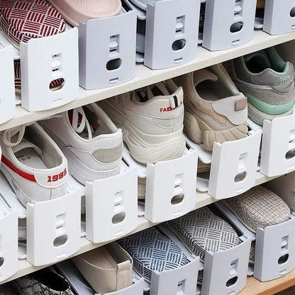 Adjustable Double-Layer Shoe Organizer